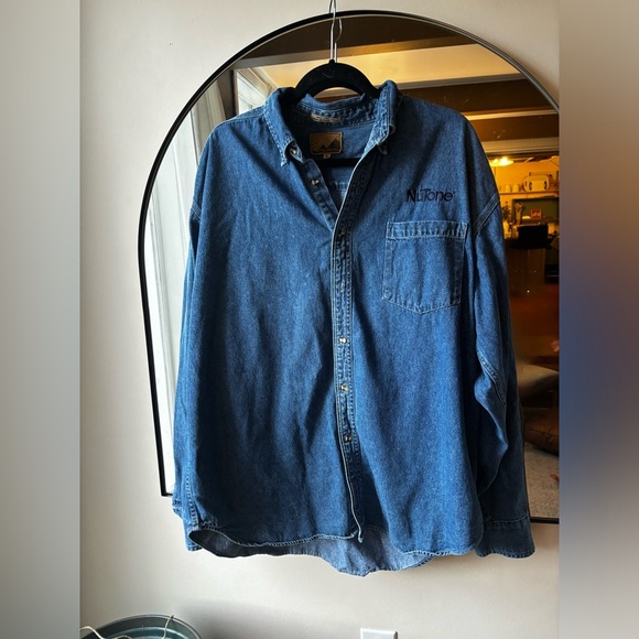 VINTAGE? | port authority denim button up | size XL - Picture 8 of 8